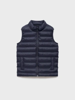 MANGO KIDS - Pikowana kamizelka granatowy - lata - Dzieci