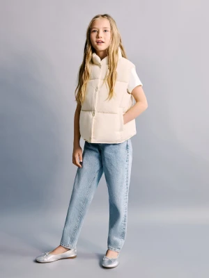 MANGO KIDS - Pikowana kamizelka kremowy / écru - lata - Dzieci