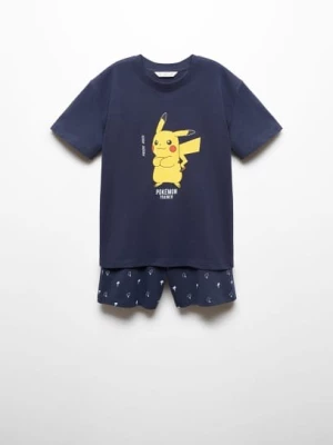 MANGO KIDS - Piżama Pokémon Pikachu ciemnogranatowy - lata - Dzieci