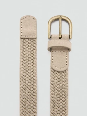 MANGO KIDS - Pleciony pasek piaskowy - - Dzieci