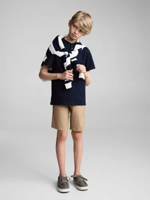 MANGO KIDS - Polo stójkowy kołnierzyk ciemnogranatowy - lata - Dzieci