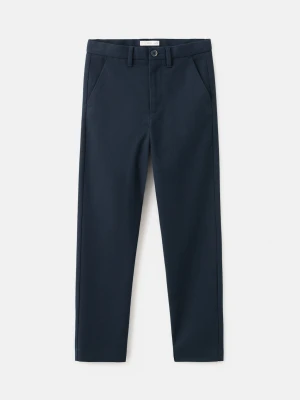 MANGO KIDS - Proste, garniturowe spodnie granatowy - - Dzieci