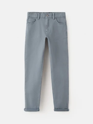 MANGO KIDS - Proste spodnie z wywiniętym dołem niebieski (chińska porcelana) - - Dzieci