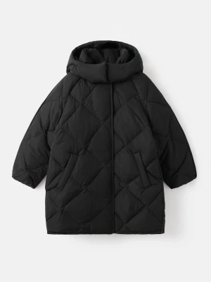Puchowa kurtka z kapturem czarny - Dzieci - - MANGO KIDS