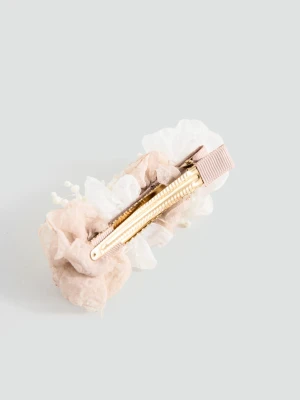 MANGO KIDS - Spinka do włosów z motywem kwiatów blady róż - Rozmiar uniwersalny - Dzieci