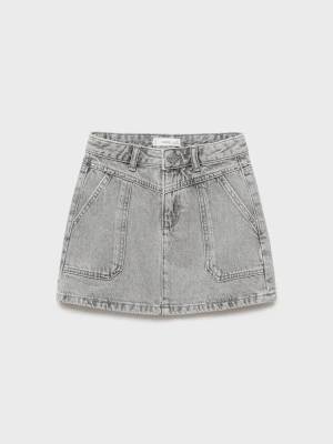 MANGO KIDS - Krótka spódnica z denimu szary denim - lata - Dzieci
