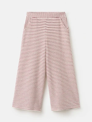 MANGO KIDS - Spodnie dzianinowe w paski czerwony - lata - Dzieci