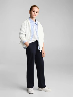 MANGO KIDS - Spodnie joggersy bawełniane ciemnogranatowy - lata - Dzieci