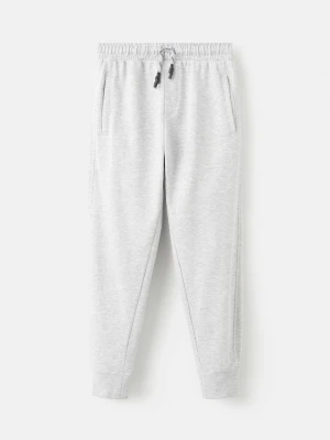 MANGO KIDS - Spodnie joggersy ze sznurkiem średni szary - - Dzieci