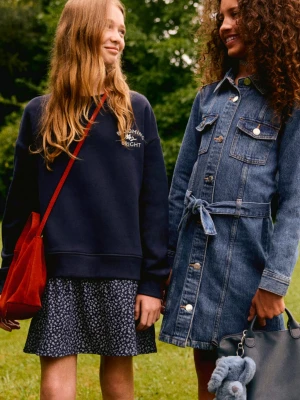 MANGO KIDS - Sukienka bluza w kwiaty granatowy - lata - Dzieci