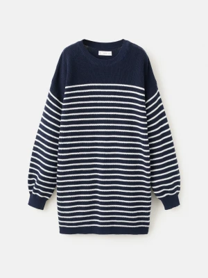 MANGO KIDS - Sukienka midi z dzianiny ciemnogranatowy - lata - Dzieci