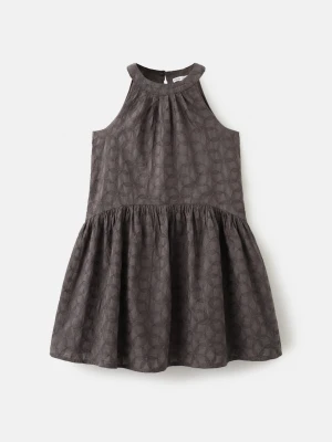 Sukienka w haftowane kwiaty czekoladowy - Dzieci - lata - MANGO KIDS