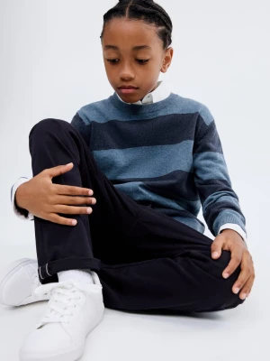 MANGO KIDS - Sweter dzianinowy w paski niebieski - lata - Dzieci