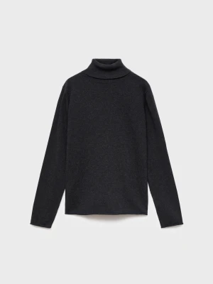 MANGO KIDS - Sweter dzianinowy z golfem antracytowy - lata - Dzieci