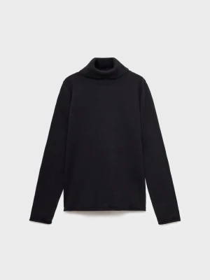 MANGO KIDS - Sweter dzianinowy z golfem brązowy - lata - Dzieci