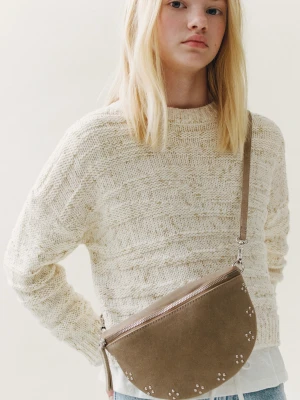 MANGO KIDS - Sweter ścieg pleciony kremowy / écru - lata - Dzieci