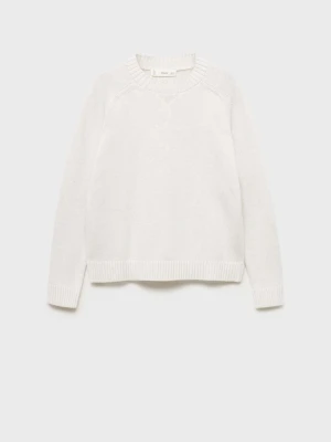 MANGO KIDS - Sweter z bawełnianej dzianiny jasny / pastelowy szary - lata - Dzieci