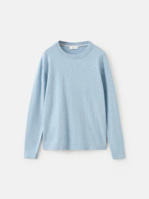 MANGO KIDS - Sweter z bawełnianej dzianiny niebieski - lata - Dzieci