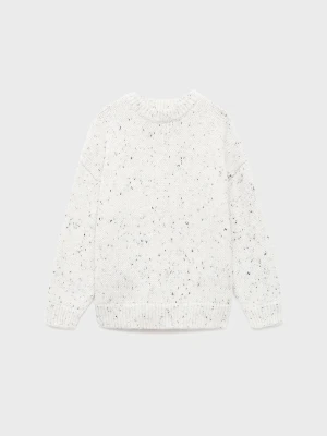 MANGO KIDS - Sweter z melanżowej wełny biały - lata - Dzieci