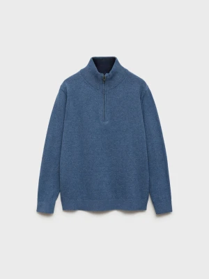 MANGO KIDS - Sweter z półgolfem na zamek niebieski - lata - Dzieci