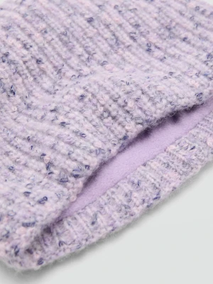 MANGO KIDS - Szalik melanżowa dzianina liliowy - Rozmiar uniwersalny - Dzieci