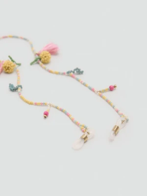 MANGO KIDS - Sznurek do okularów pastelowy żółty - Rozmiar uniwersalny - Dzieci