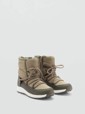 Zdjęcie produktu MANGO KIDS - Sznurowane trapery khaki - - Dzieci