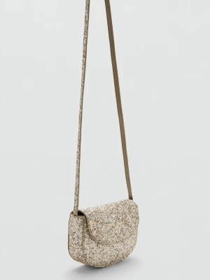 MANGO KIDS - Torebka z klapką z brokatowym wykończeniem złoty - Rozmiar uniwersalny - Dzieci