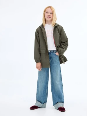 MANGO KIDS - Trencz safari z kieszeniami khaki - - Dzieci