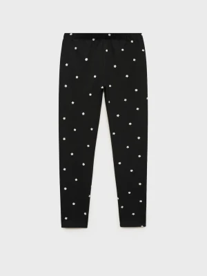 MANGO KIDS - Wzorzyste legginsy czarny - lata - Dzieci