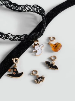 MANGO KIDS - Zestaw 2 naszyjników choker na Halloween czarny - Rozmiar uniwersalny - Dzieci