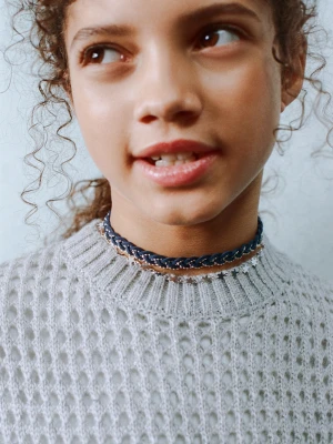 Zestaw 2 naszyjników granatowy - Dzieci - Rozmiar uniwersalny - MANGO KIDS