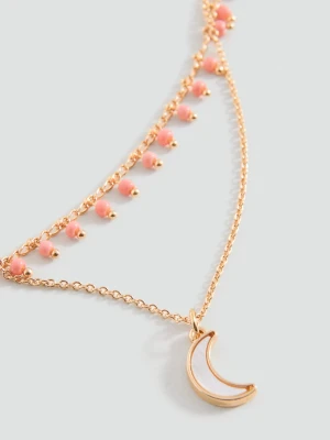 MANGO KIDS - Zestaw 2 naszyjników złoty - Rozmiar uniwersalny - Dzieci