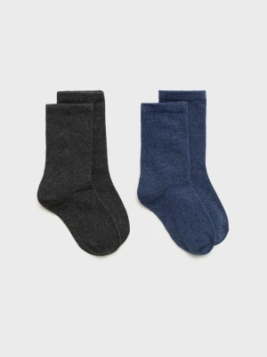 MANGO KIDS - Zestaw 2 par skarpet antracytowy - - Dzieci
