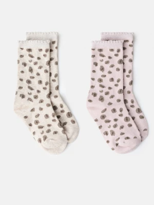 Zestaw 2 par skarpet średni brązowy - Dzieci - - MANGO KIDS