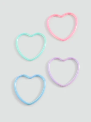 MANGO KIDS - Zestaw 4 bransoletek z serduszkami różowy - Rozmiar uniwersalny - Dzieci