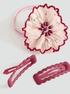 Zestaw gumek i spinek wiśniowy - Dzieci - Rozmiar uniwersalny - MANGO KIDS