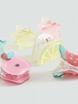 MANGO KIDS - Zestaw spinek do włosów czerwony - Rozmiar uniwersalny - Dzieci