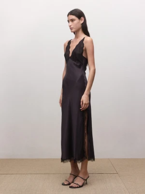 Klapki z paskami z klamrami 100% skóra czekoladowy - Kobieta - - MANGO