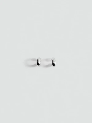 Kolczyki półokrągłe ze stali nierdzewnej srebrny - Kobieta - Rozmiar uniwersalny - MANGO