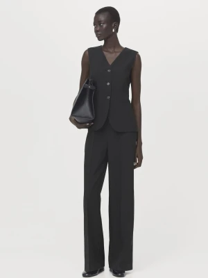 Kombinezon w stylu garnituru w prążki czarny - Kobieta - - MANGO