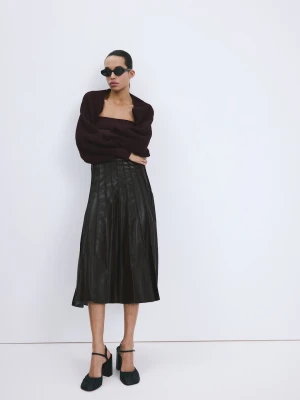 MANGO - Komplet 2-częściowy z dzianiny śliwkowy - - Kobieta