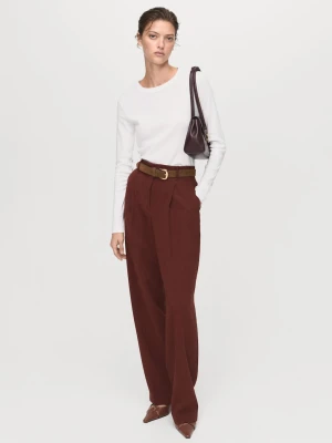 MANGO - Koszulka bawełniana z długim rękawem czarny - - Kobieta