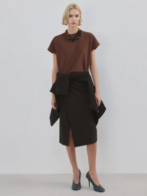 Koszulka bawełniana z krótkimi rękawami rudy - Kobieta - - MANGO