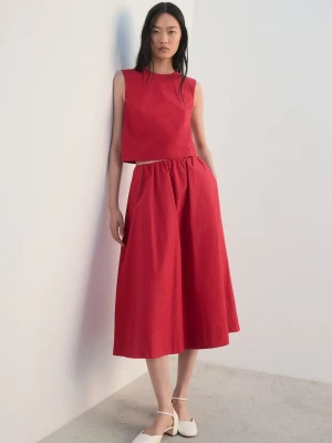 Krótki top z guzikami czerwony - Kobieta - - MANGO