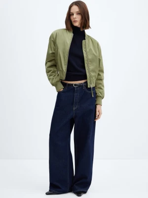 MANGO - Kurtka bomber oversize khaki - - Kobieta