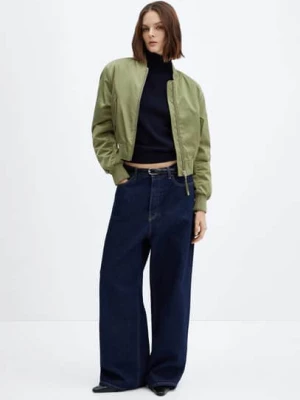 MANGO - Kurtka bomber oversize khaki - - Kobieta