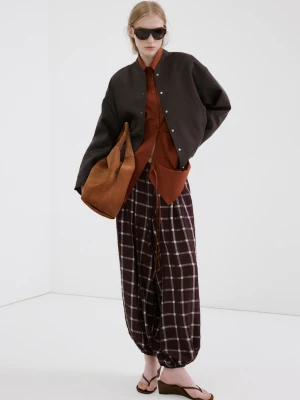 MANGO - Kurtka bomber z lyocellu purpurowy - - Kobieta