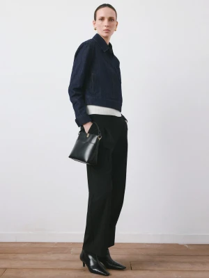 Kurtka dżinsowa o taliowanym kroju z kieszeniami niebieski - Kobieta - - MANGO