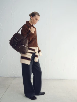 MANGO - Kurtka z zamszu z guzikami intensywny pomarańczowy - - Kobieta